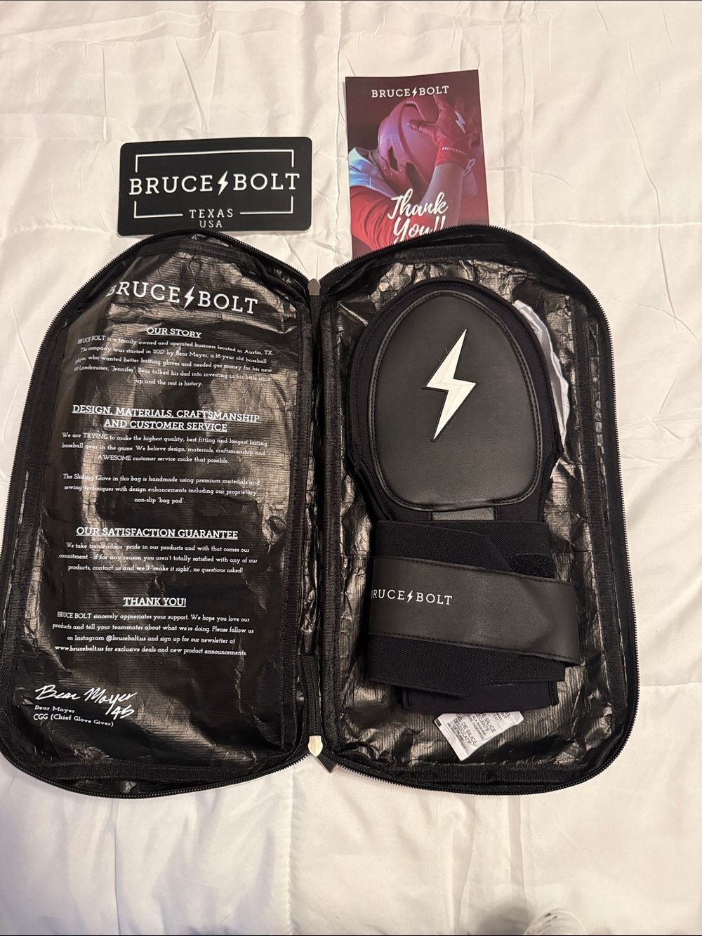 Bruce Bolt Black Sliding Mitt-Protective Gear